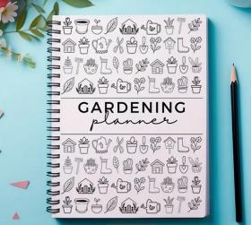 Gardening Planner Notebook – Minimalist Indoor Plant Care & Watering Tracker