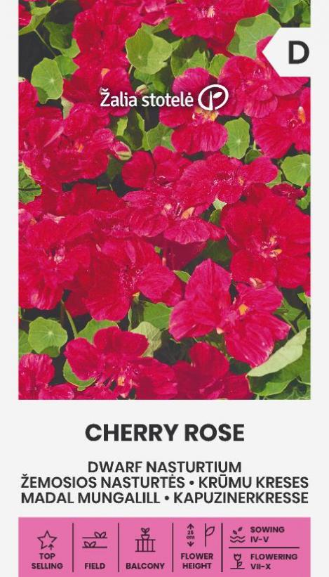 Packet - DWARF NASTURTIUM, CHERRY ROSE - seeds