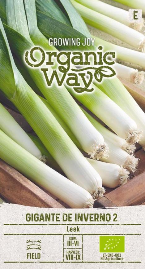 Packet - LEEK GIGANTE DE INVERNO 2, organic seeds