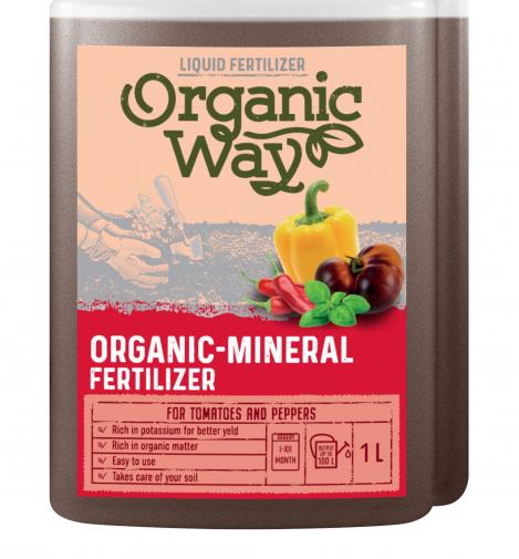 Packet - LIQUID ORGANIC-MINERAL FERTILIZER - FOR TOMATOES AND PEPPERS 1l