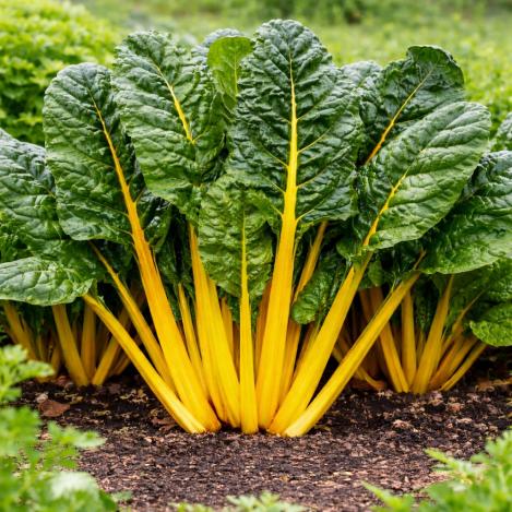 Packet - Swiss Chard Pirol – Yellow Stem Open-Pollinated , organic seeds, heirloom